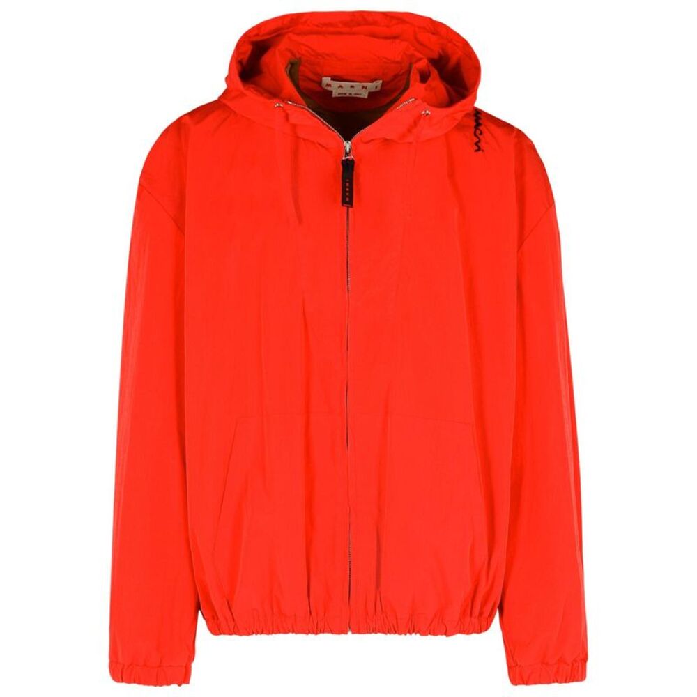 Marni Red Cotton Blend Jacket Men